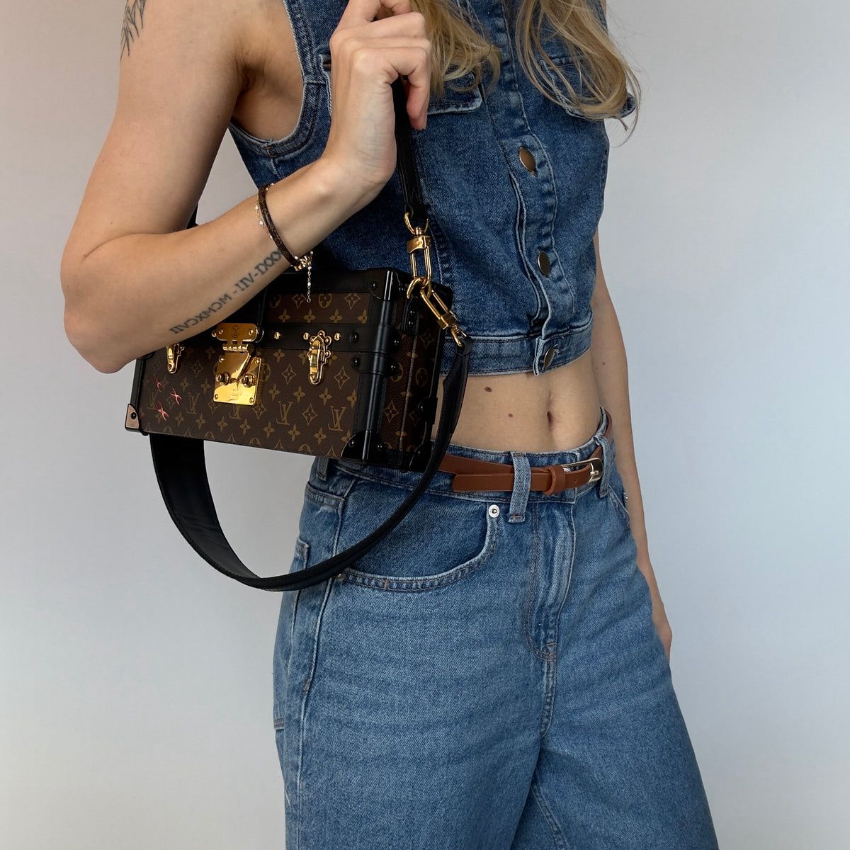Louis Vuitton Petite Malle Trunk Sling Bag Premium Quality (With Box)