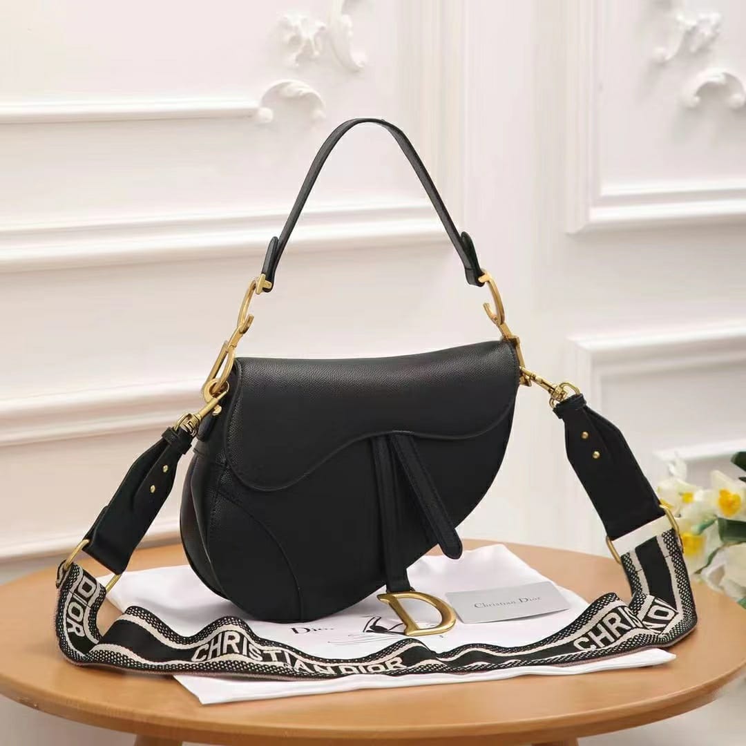 Dior Saddle Black Premium Quality Bag (With Box)