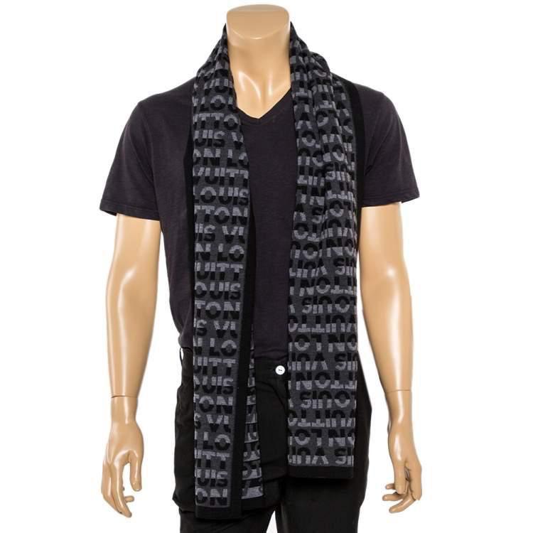 Louis Vuitton Grey Monogram Unisex Muffler