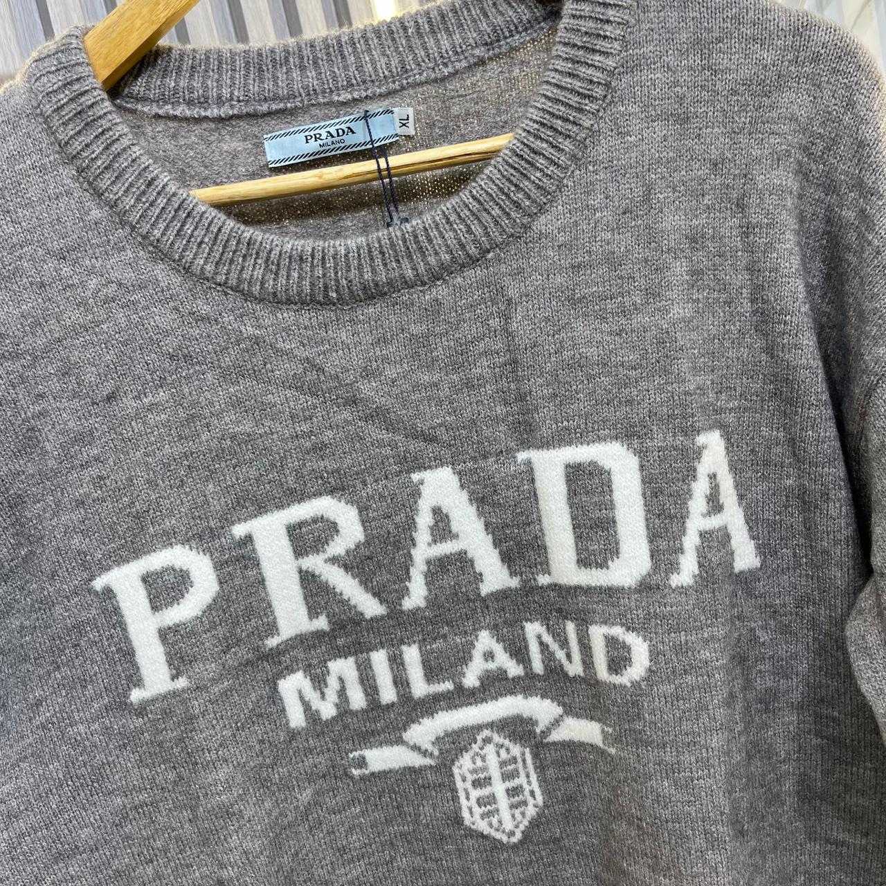 Prada Knitted Grey Warm Dress With Matching Long Socks