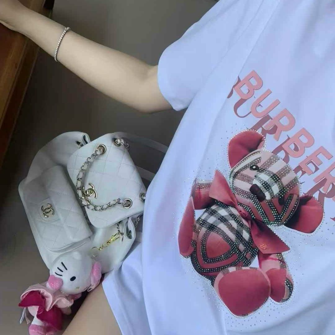 Burberry Teddy White Oversized T-shirt For Women