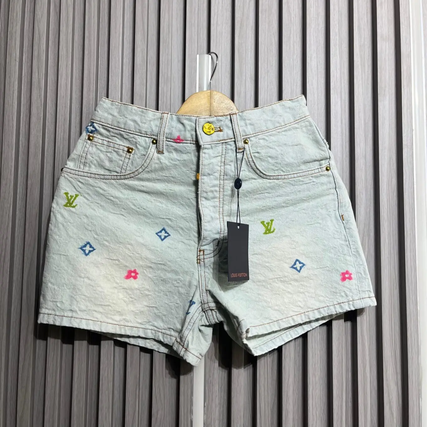 WhatsApp-Image-2025-05-22-at-7.57.45-PM Louis Vuitton Summer Jaquard Denim Shorts For Women