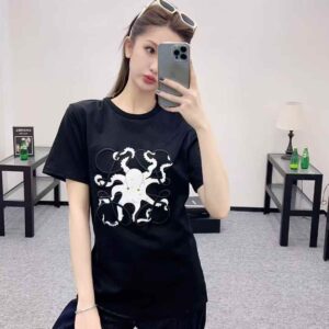 Loewe Octopus Black Oversized T-shirt For Women