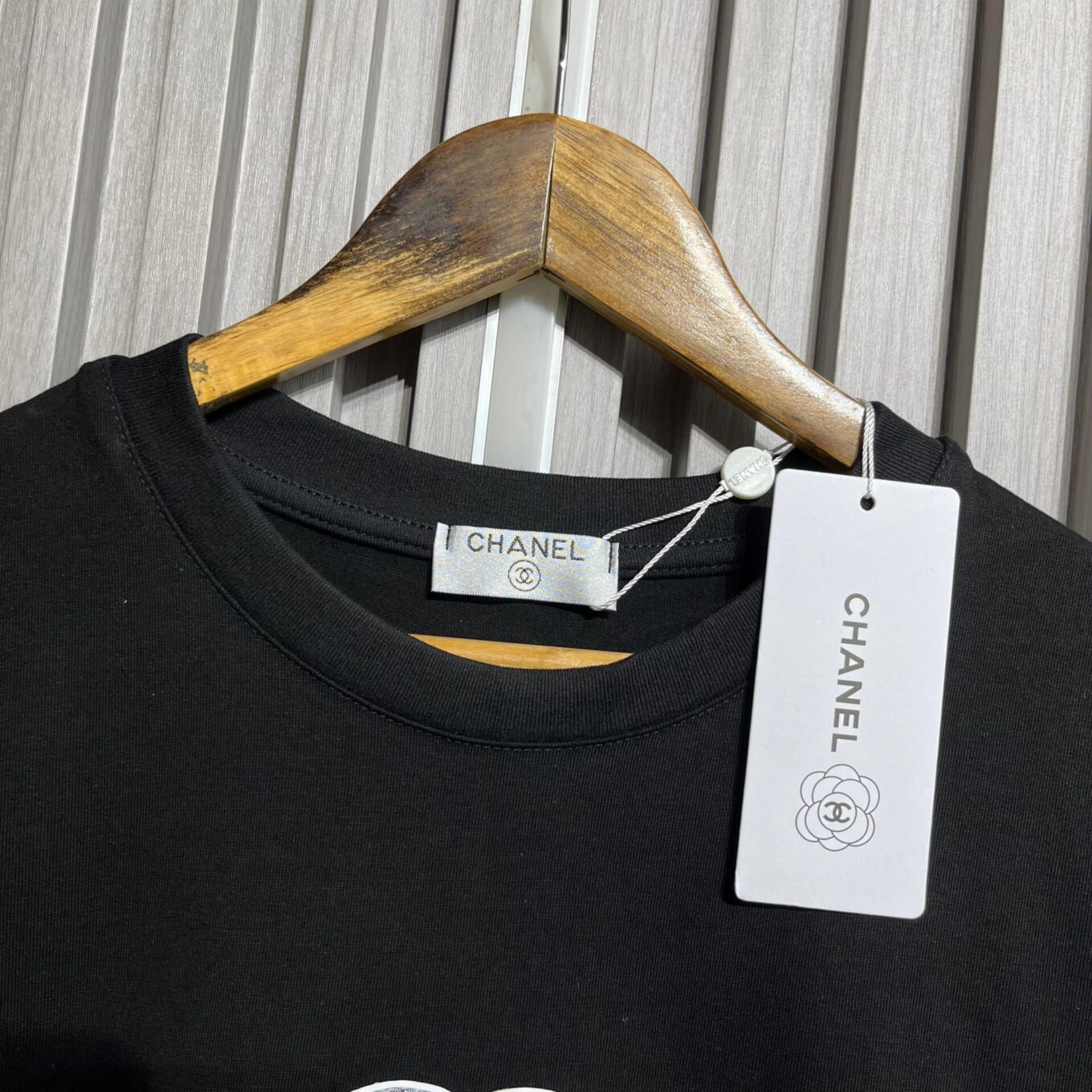Chanel Flower Black Oversized T-shirt For Women