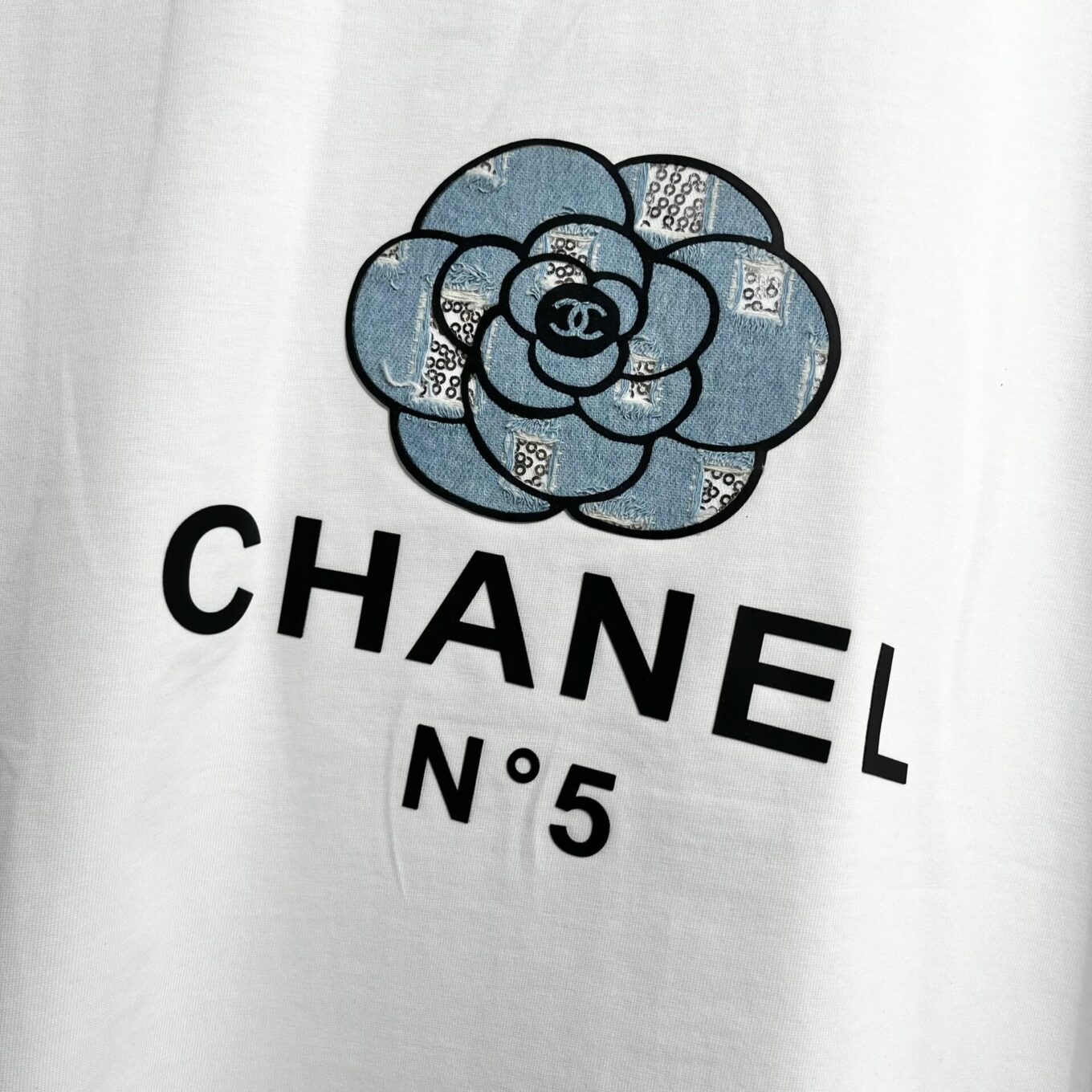Chanel Flower White Oversized T-shirt For Women