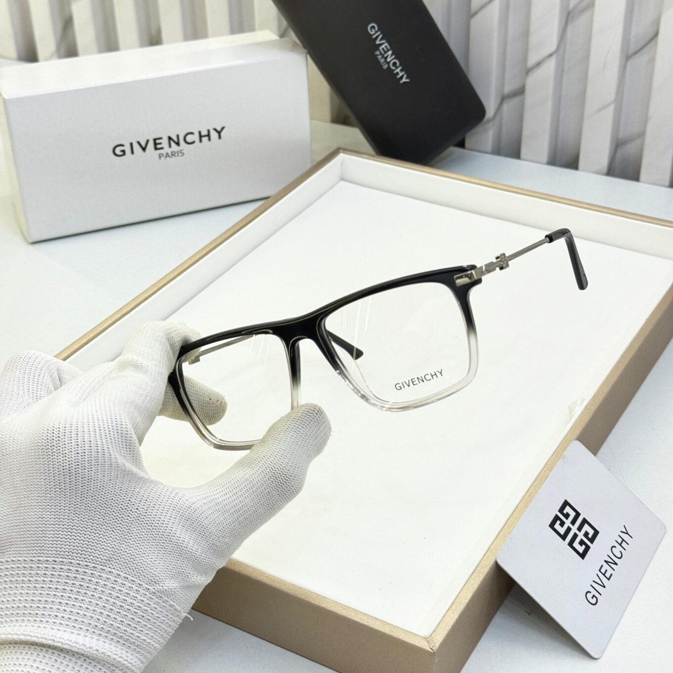 Givenchy Rectangle Unisex  Eyeglasses