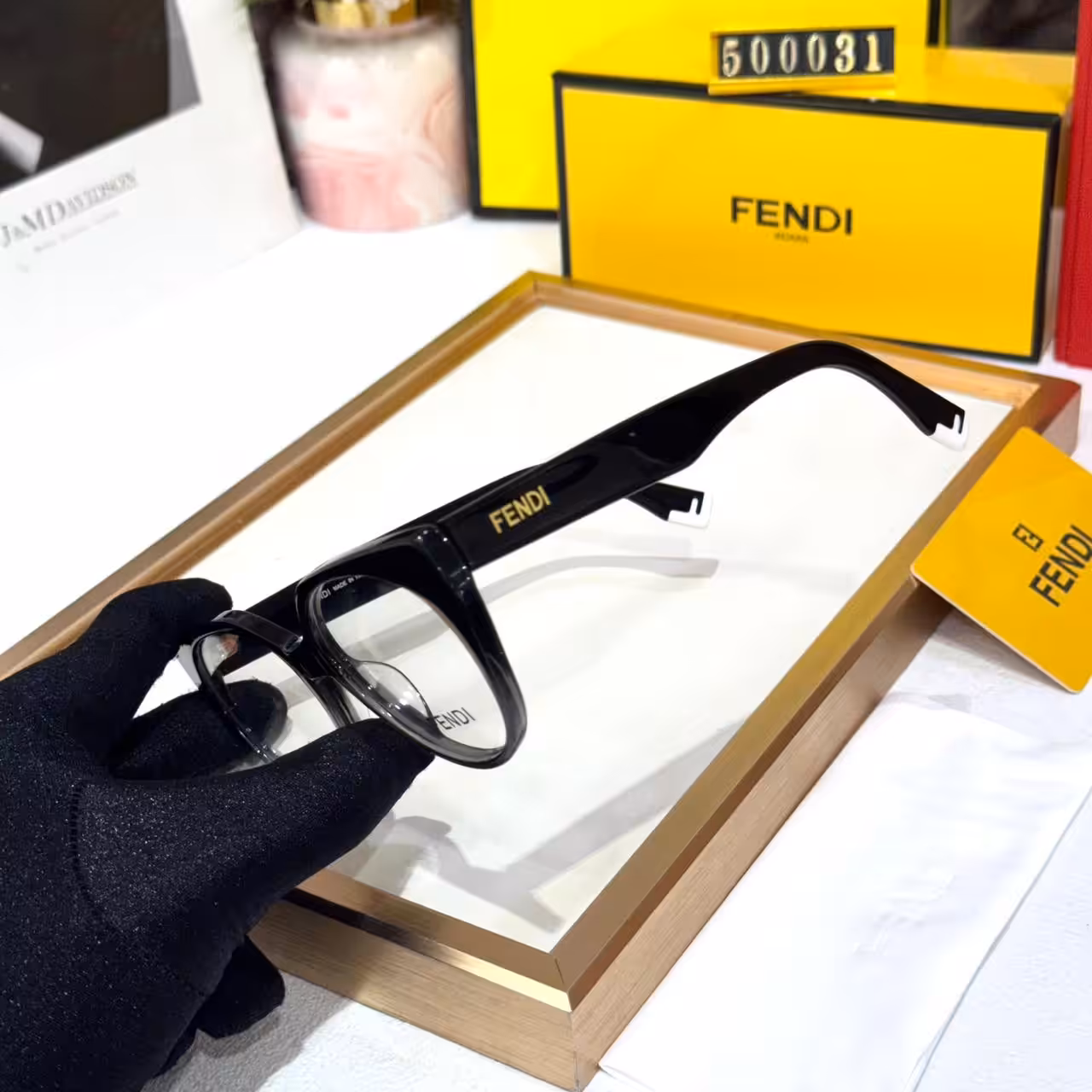 Fendi Black Cateye Women's Eyeglasses