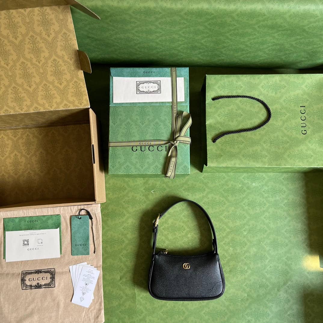 Gucci Aphrodite Black Premium Shoulder Bag (With Box)
