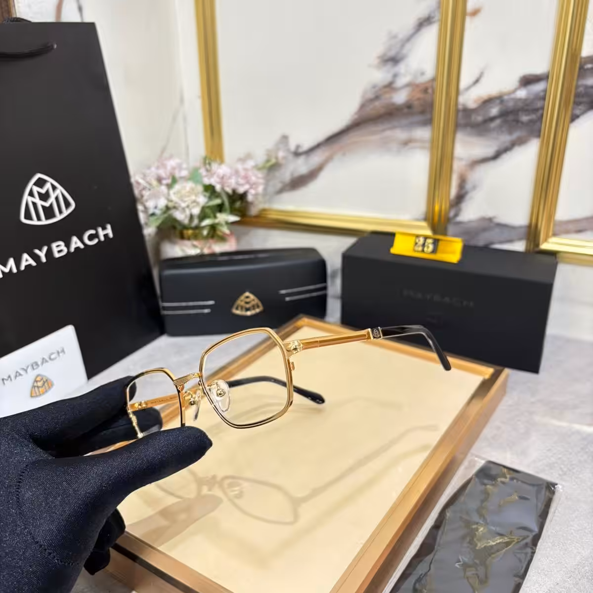 Maybach Square Metal Frame Men’s Premium Sunglass