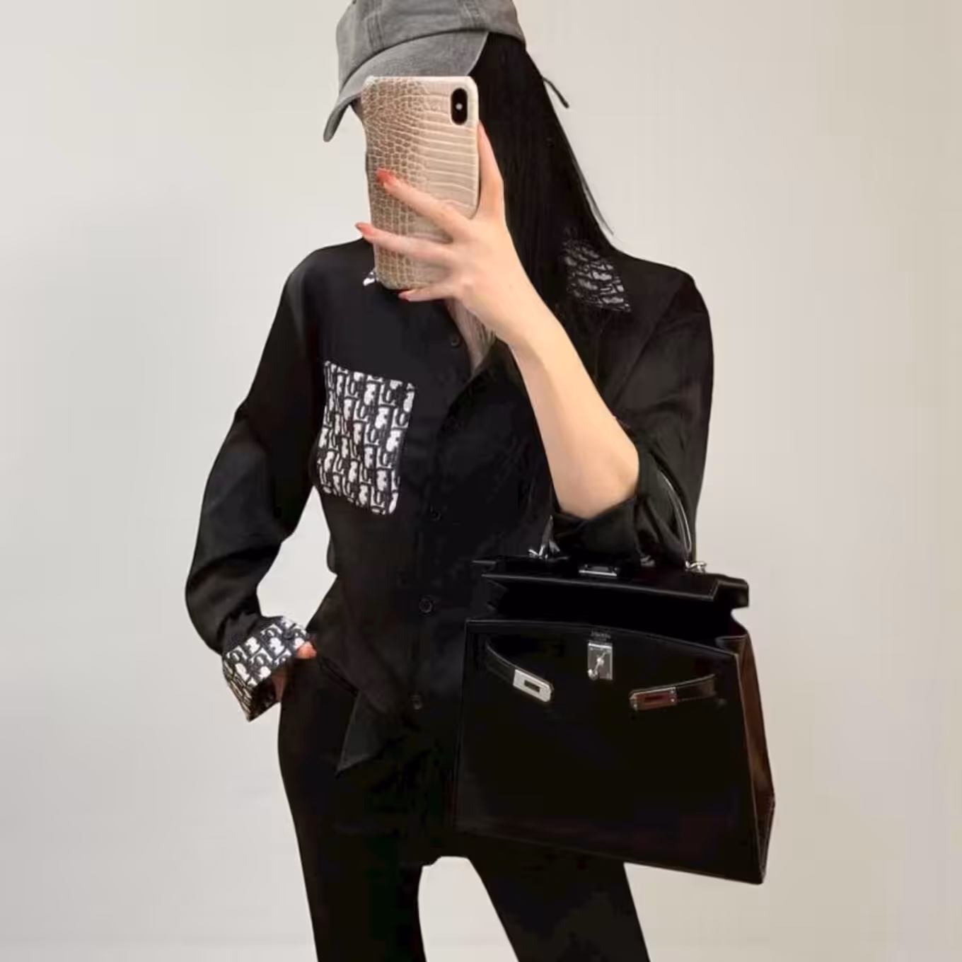 WhatsApp Image 2025-11-05 at 5.10.18 PM Christian Dior Black Oversized Shirt