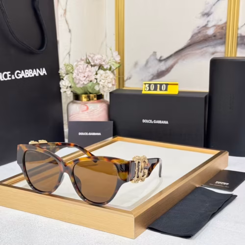 WhatsApp Image 2025-11-12 at 6.13.51 PM Dolce & Gabbana Cat-Eye Sunglasses Tortoiseshell Brown Frame with Gold DG Logo
