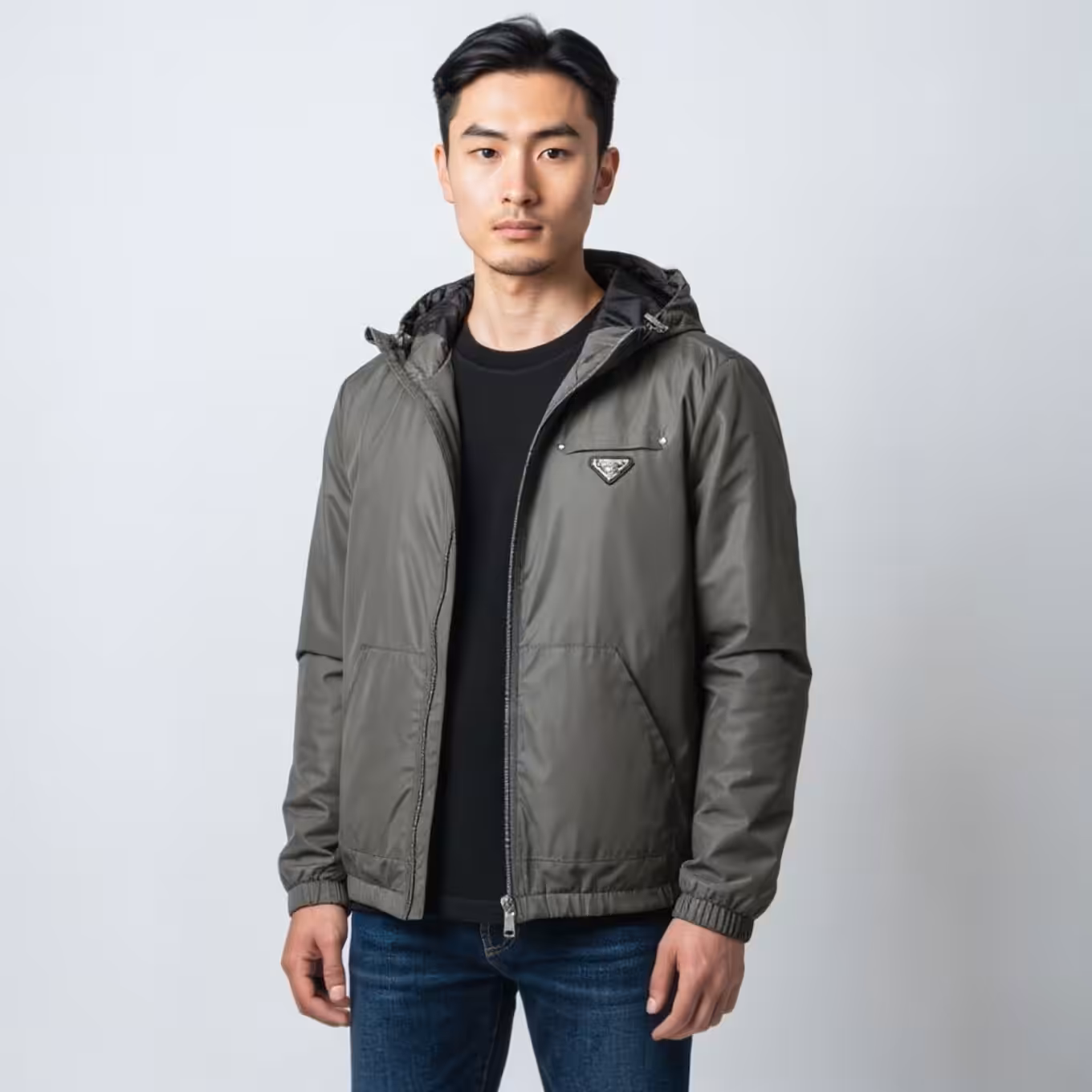 WhatsApp Image 2025-12-24 at 4.43.02 PM Prada Green Hooded Wind Cheater Jacket