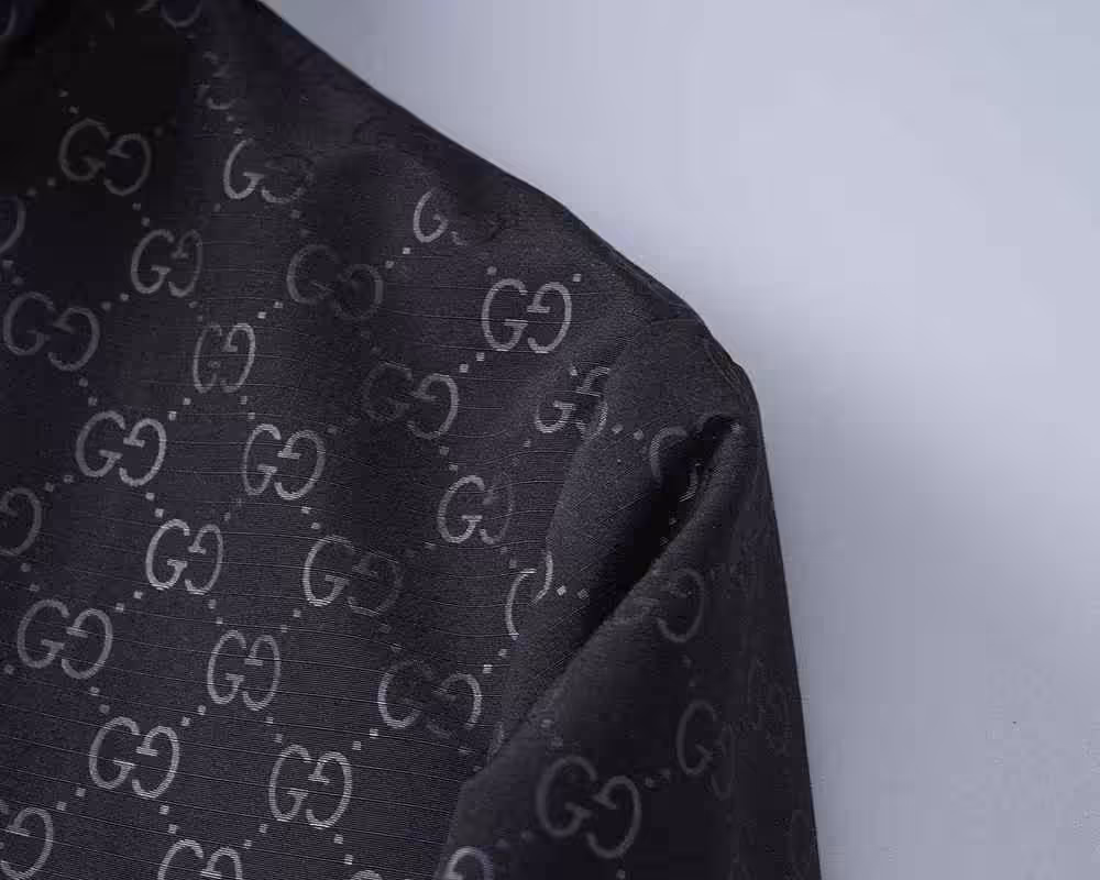 Gucci Embossed Black Wind Cheater Jacket
