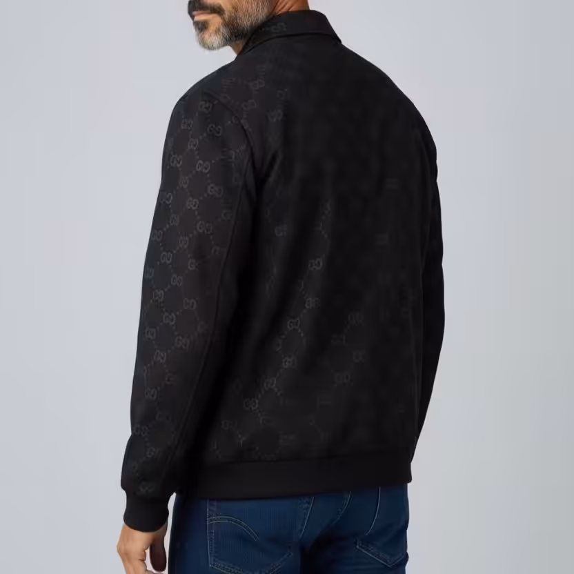 WhatsApp Image 2025-12-29 at 6.34.34 PM Gucci GG Embossed Black Wind Cheater Jacket