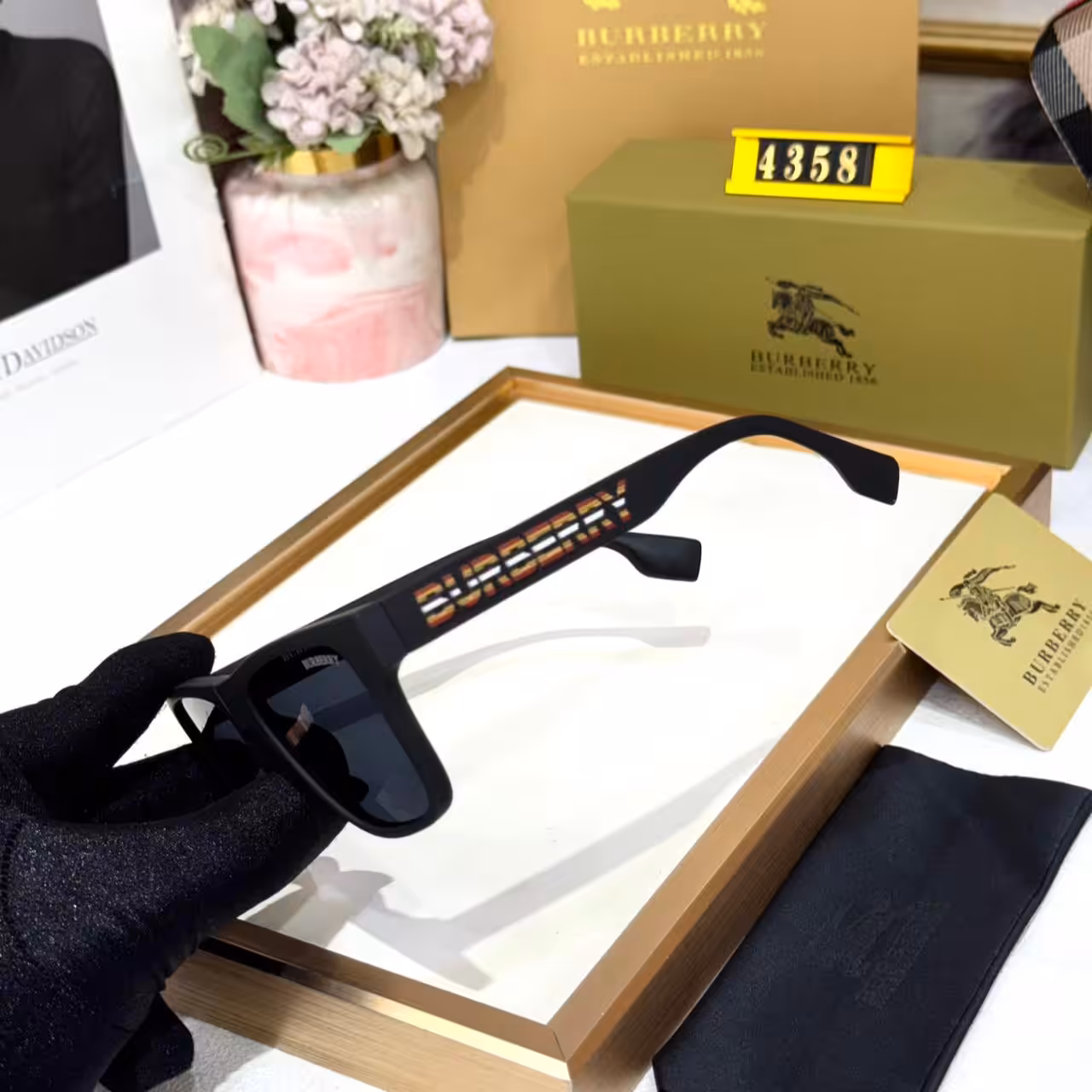 WhatsApp Image 2026-01-06 at 7.02.31 PM (1) Burberry Black Square Signature Check Unisex Sunglasses