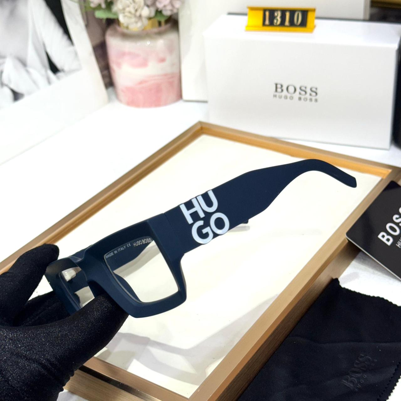 Hugo Boss Wayfarer Blue Matee Men’s Sunglasses