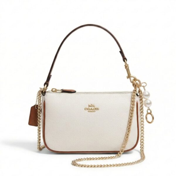 Coach Nolita 19 Beige Brown Shoulder Bag (With Box)