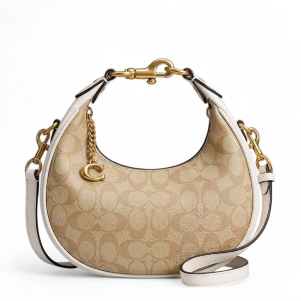 5c1967d3-1b61-4144-ba88-a4fbb85b1e49 Coach Jonie Crossbody White Apricot Sling Bag (With Box)