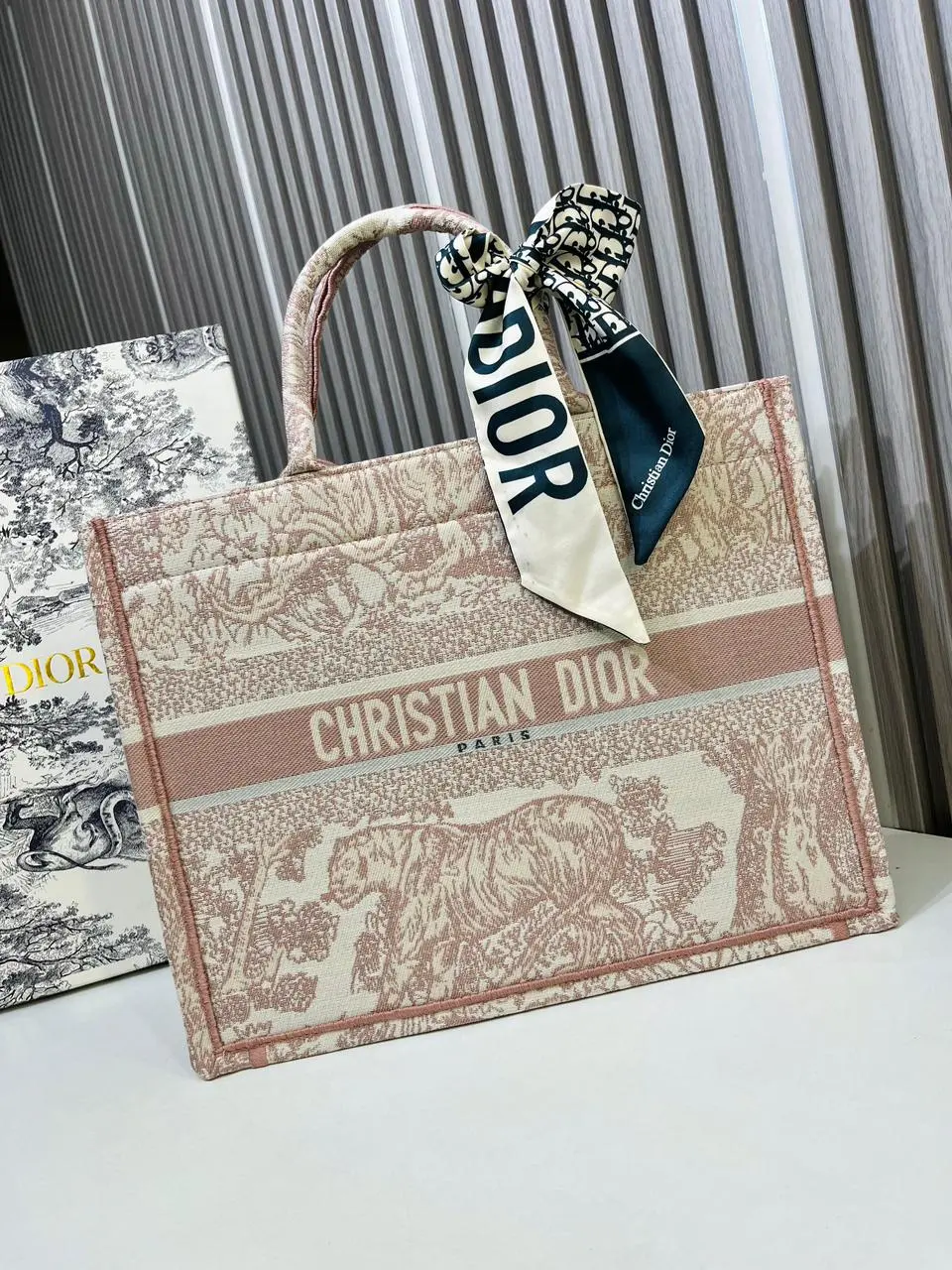 Christian Dior Pink Tiger Tote (With Box)