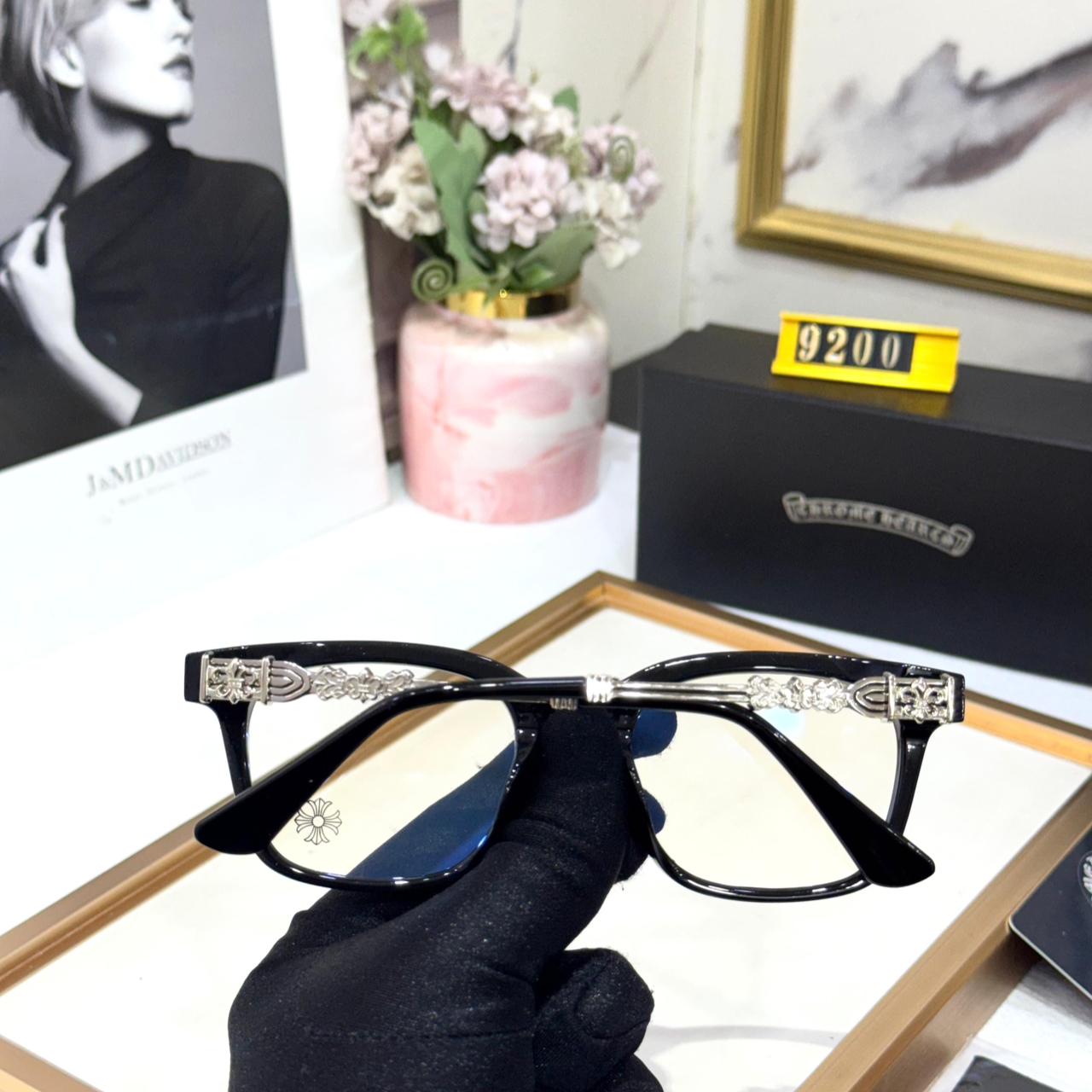 Chromeheart Black Optical Unisex Eyeglasses