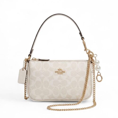 WhatsApp Image 2026-04-01 at 6.44.02 PM Coach Nolita 19 White Signature Shoulder Bag (With Box)